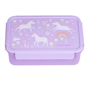 Bento uzsonnásdoboz gyerekeknek, lila unikornis
