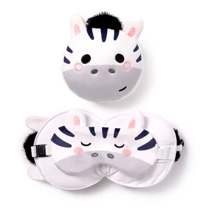 Relaxeazzz utazópárna szemmaszkkal, zebra