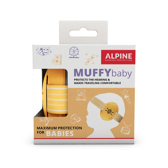 Alpine Muffy Baby fültok csecsemőknek Sárga