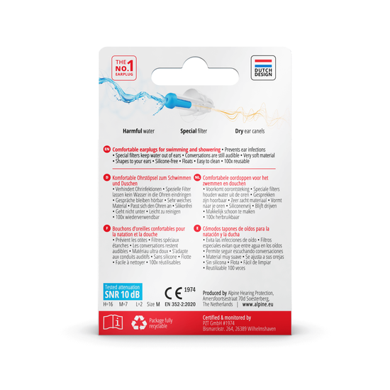 Alpine SwimSafe Füldugó úszáshoz
