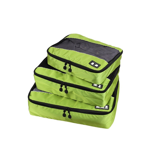 3 részes bőröndrendező zöld