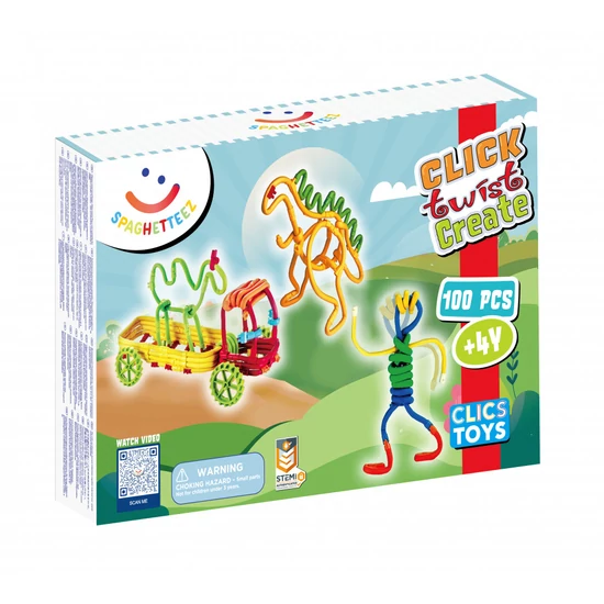 Spaghetteez építőjáték, 100 darabos