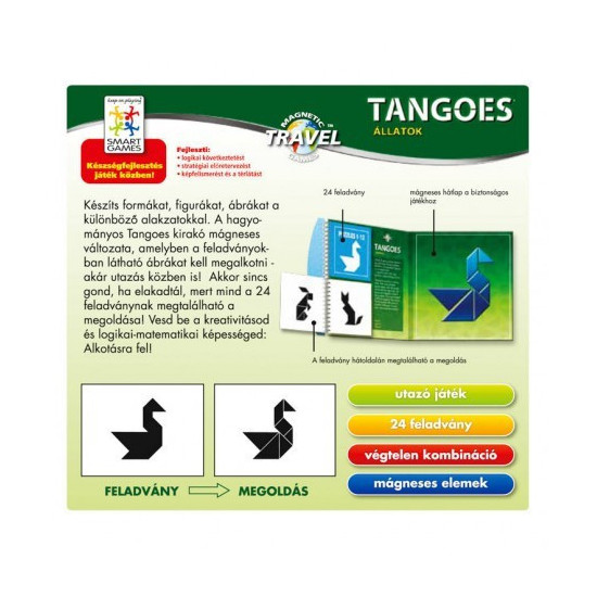 Smart Games Mágneses Úti játék - Tangoes Állatok