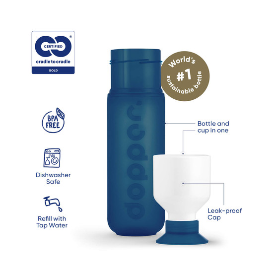 DOPPER Original műanyag kulacs (450 ml) – Cosmic Sorm (sötétkék)