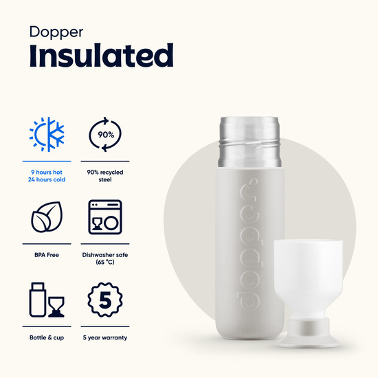 Dopper termosz 350 ml - Gente Grey (szürke) Dopper termosz 350 ml - Gente Grey (szürke)