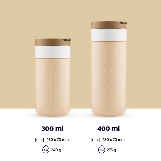 Dopper Travel Mug Termoszbögre, Earty brown, 400 ml, barna