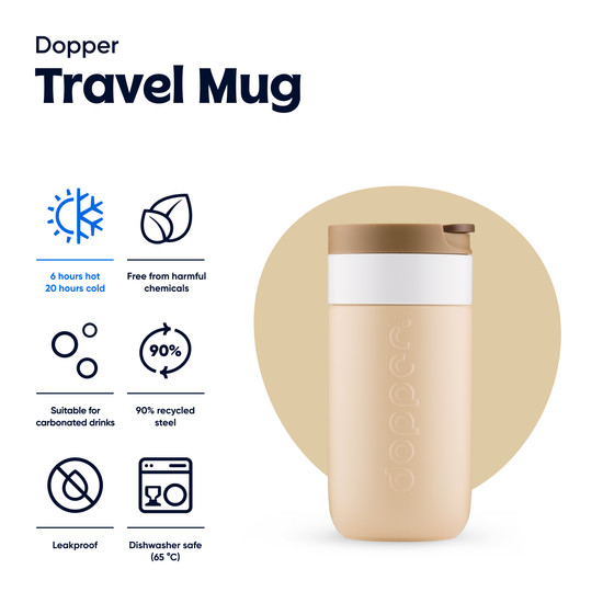 Dopper Travel Mug Termoszbögre, Earty brown, 300 ml, barna Dopper Travel Mug Termoszbögre, Earty brown, 300 ml, barna