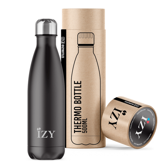 IZY 500ml termosz kulacs, matt, fekete