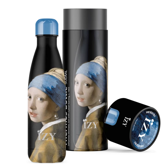 Izy hőtartó acélkulacs 500ml, Vermeer Lány gyöngy fülbevalóval