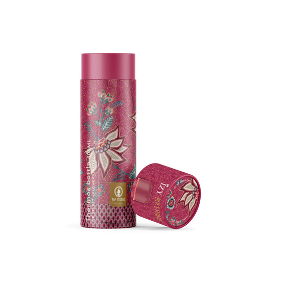 IZY 500ml termosz kulacs, Pip Studio kollekció, pink virágok