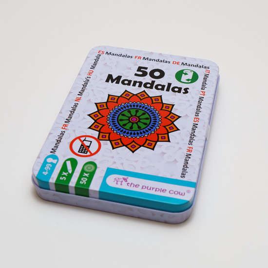 PC 50 Mandala - színezhető kártyák fémdobozban