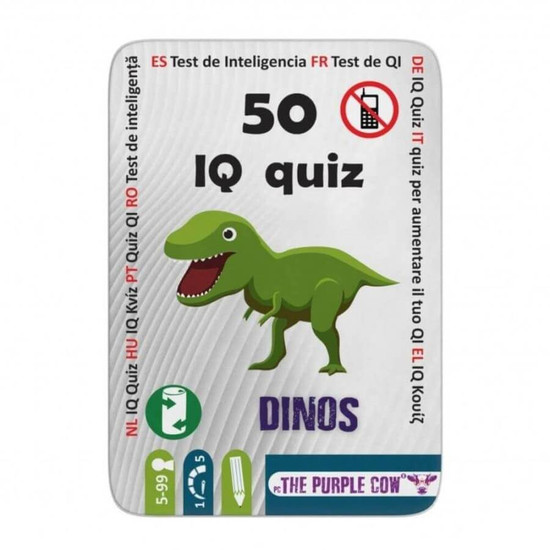PC 50 IQ kvíz, Dino - foglalkoztató kártyák fémdobozban