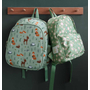 Kép 4/4 - A Little Lovely Company mini hátizsák zöld virágos